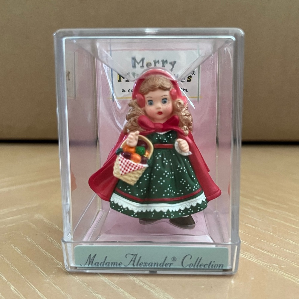 Hallmark Merry Miniatures. Madame Alexander as Little Red Riding Hood - 1991.